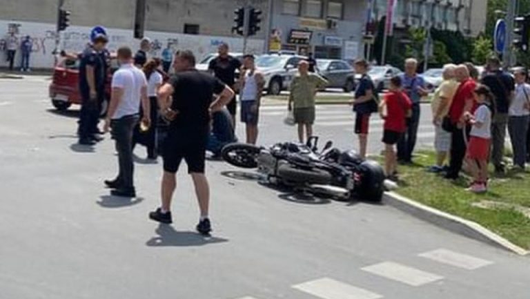 UŽASNE SCENE U NOVOM SADU: Drogiran pokosio policajca na službenom motoru