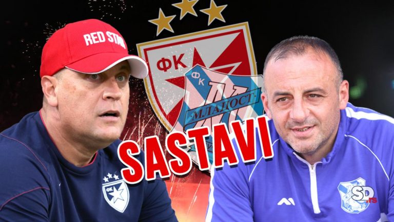 (SASTAVI) Milojević napravio jednu promenu za meč protiv Mladosti