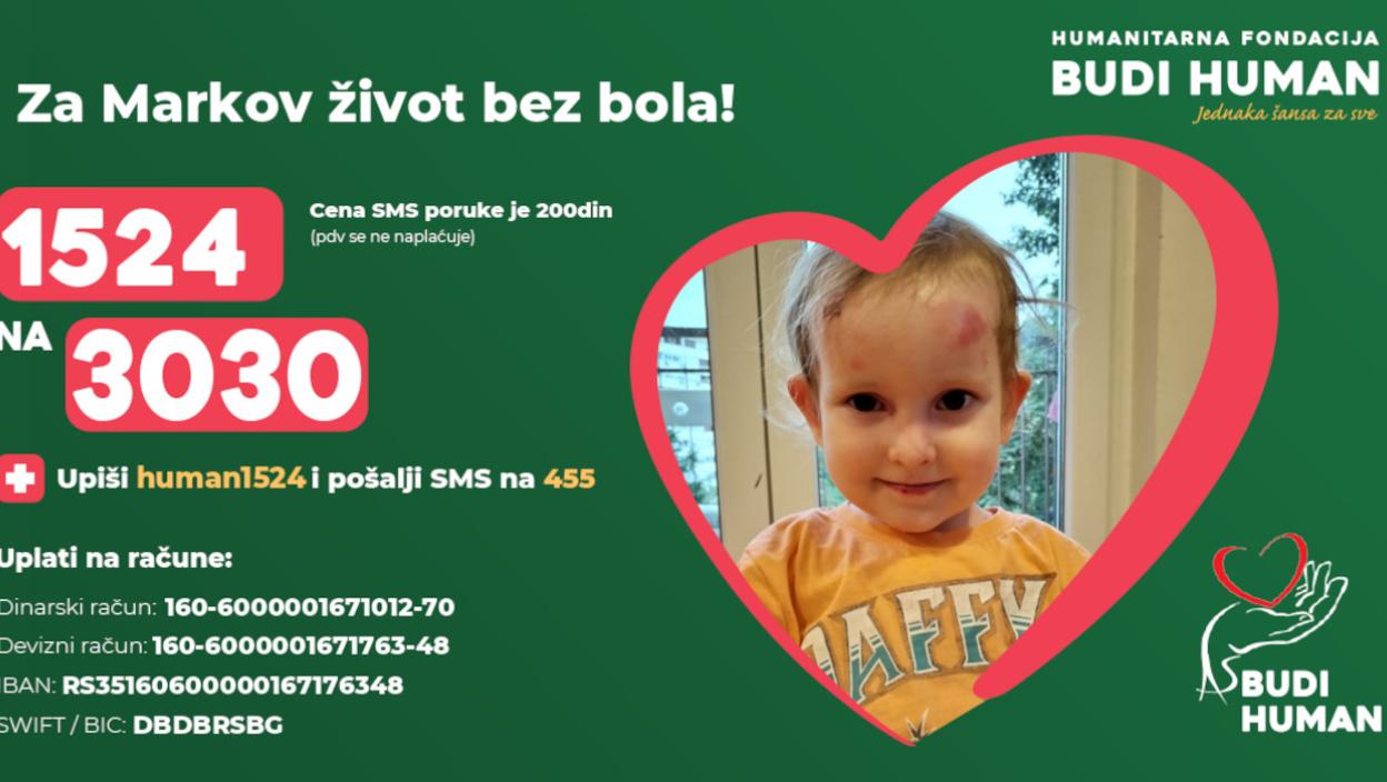 “SREĆA JE KAD NIŠTA NE BOLI” Marku je HITNO potrebna naša pomoć, nedostaje još 257 000 sms poruka za dečakovo bolje sutra