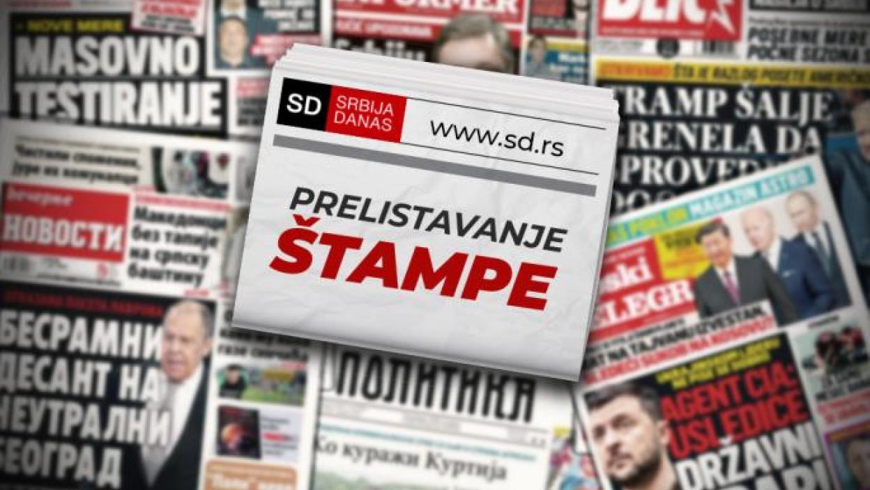 Prelistavanje dnevnih novina za 9. avgust 2024. godine