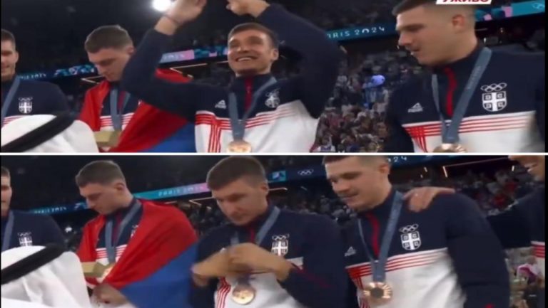 Postolje postoji da se Srbi zabave: Bogdan ludovao i gestikulirao, a šeik krenuo da mu da medalju – Vanja morao da reaguje (VIDEO)